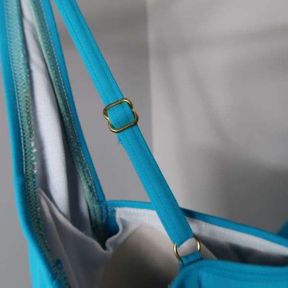 Calvin Klein Solid Pleated One-Piece Swimsuit - Picture 5 of 7